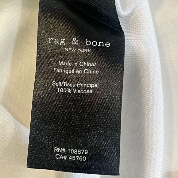 Rag & Bone Off White Tank Top Flow Botton Dress Sz S Ballet Core Bridal Dress - Picture 6 of 7